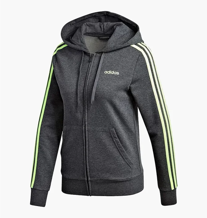 Толстовка женская Adidas Essentials 3S Fz Hd Grey GD3054