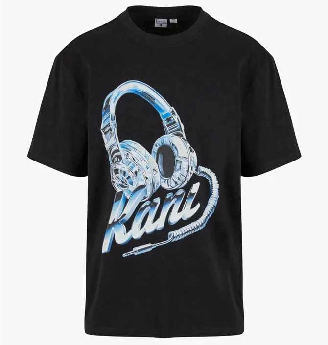 Футболка чоловіча Karl Kani Headphone Print Black PD00005346