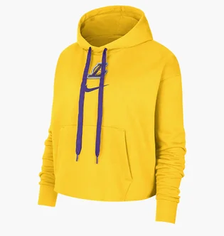 Худи женское Nike Los Angeles Lakers Courtside Yellow Dn4735-728