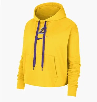 Худі жіноче Nike Los Angeles Lakers Courtside Yellow Dn4735-728