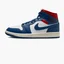 Кроссовки женские Air Jordan 1 Mid Blue/White BQ6472-146