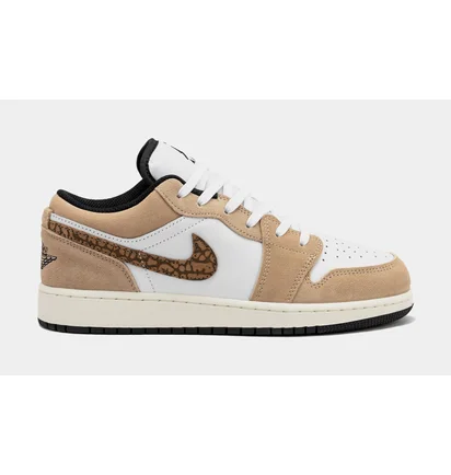 Кросівки дитячі Air Jordan 1 Low Se Brown Elephant Gs White/Brown DZ5368-201