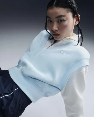 Топ жіночий Nike V Sportswear Phoenix Fleece Light Blue FV6316-474