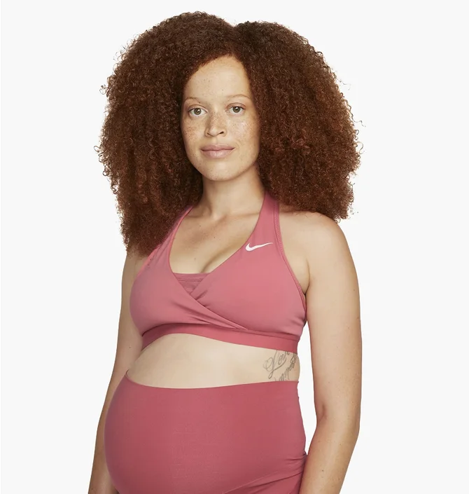 Топ женский Nike Womens Medium-Support Padded Sports Bra (Maternity) Pink Cq9289-622