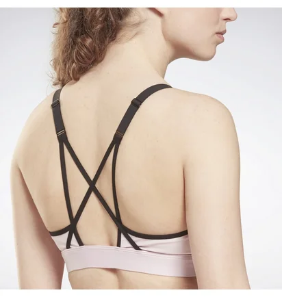 Топ женский Reebok Lux Strappy Medium-Impact Sports Bra Pink Gu5860