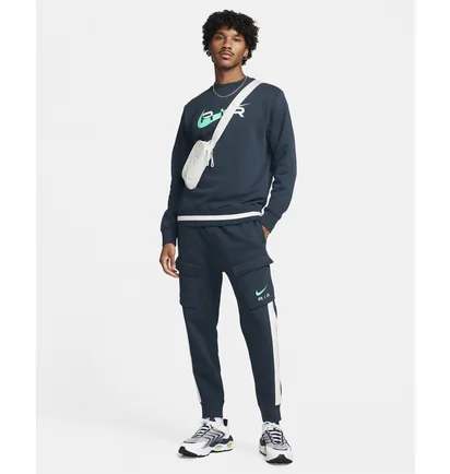 Свитшот мужской Nike Air Fleece Crew-Neck Sweatshirt Blue FN7692-410