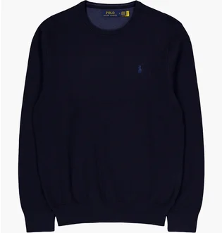 Свитшот мужской Polo Ralph Lauren Textured Cotton Crewneck Sweater Blue 710918163001