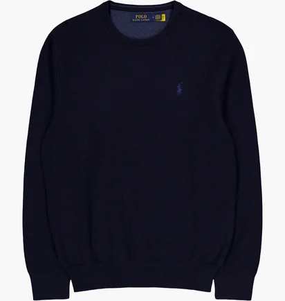 Світшот чоловічий Polo Ralph Lauren Textured Cotton Crewneck Sweater Blue 710918163001