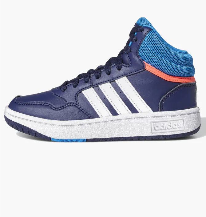 Кроссовки детские Adidas Hoops Mid Shoes Blue/White Gw0400