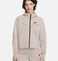 Толстовка жіноча Nike Sportswear Tech Fleece Windrunner Beige Cw4298-272