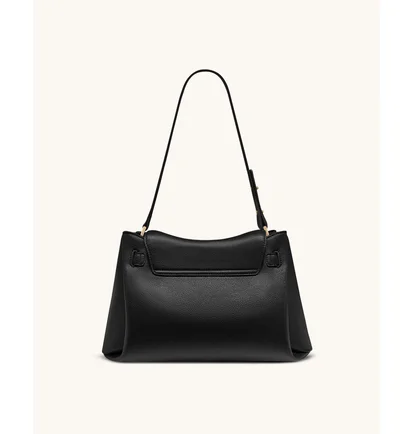 Сумка жіноча JW PEI Rhea Pebbled Double Buckle Shoulder Bag Black BB2025BG134084JWP