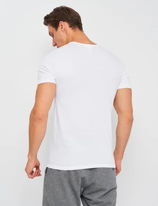 Футболка чоловіча Kappa Mezza Manica Scollo V White K1315-BIANCO