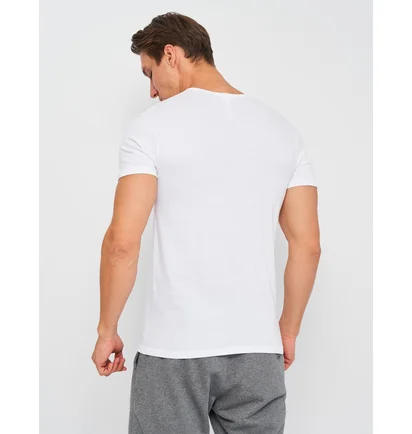 Футболка мужская Kappa Mezza Manica Scollo V White K1315-BIANCO