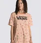 Футболка женская Vans Fruit Checkerboard Oversized Tee Beige/Peach VN0003V6BM5