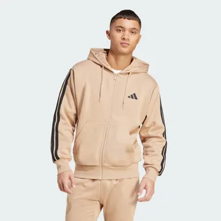 Толстовка чоловіча Adidas Essentials 3-Stripes Fleece Beige JX0745