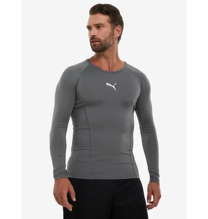 Лонгслив мужской Puma Liga Baselayer Tee Ls Grey 65592017