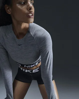 Топ жіночий Nike Pro Dri-Fit Cropped Long-Sleeve Top Grey FV5484-084