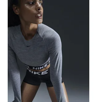Топ женский Nike Pro Dri-Fit Cropped Long-Sleeve Top Grey FV5484-084