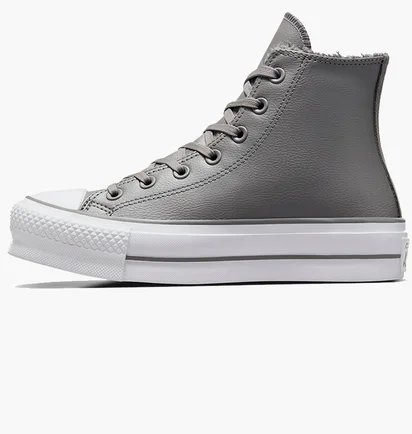 Кеды унисекс Converse Chuck Taylor All Star Lift Platform Leather Grey A05511C