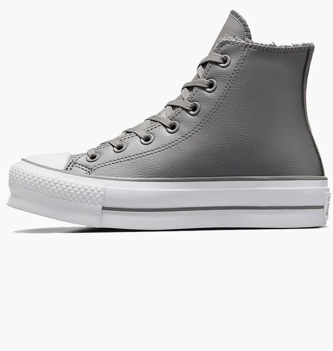 Кеды унисекс Converse Chuck Taylor All Star Lift Platform Leather Grey A05511C