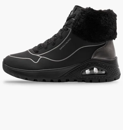 Ботинки женские Skechers Uno Rugged Black 167993-BKPW