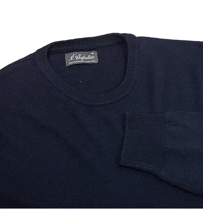 Свитшот мужской AUSTRALIAN Sweater Merinos Crewneck Blue LSUMA0010-149