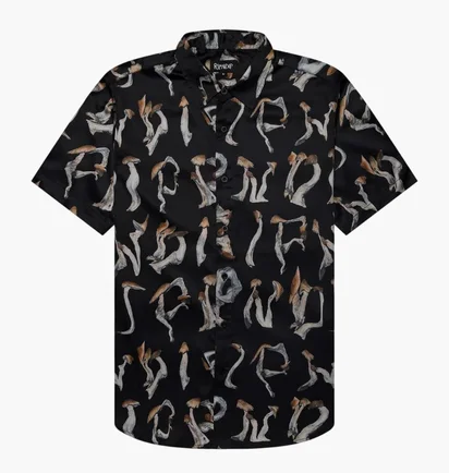 Рубашка мужская RipNDip Is This Real Life Button Up Black RNDSUM24106