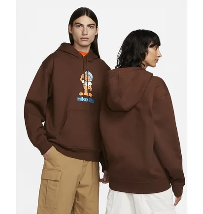 Худи унисекс Nike Sb Fleece Skate Pullover Hoodie Brown FN0547-259