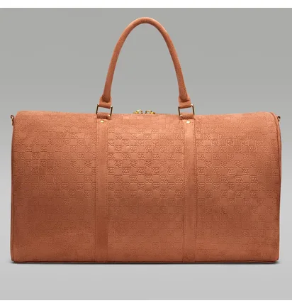 Сумка чоловіча Nike Suede Monogram Duffel Brown LM9205-X6X