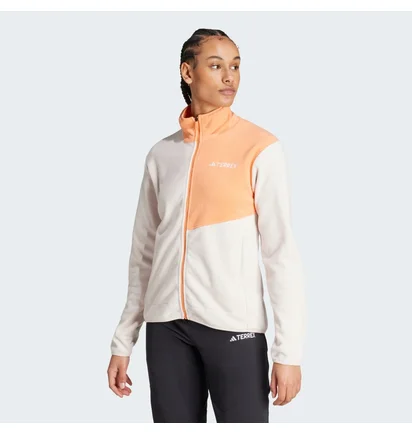 Куртка жіноча Adidas Terrex Multi Full-Zip Fleece Jacket Beige/Orange IZ3299