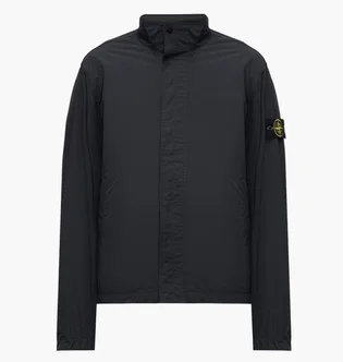 Куртка мужская Stone Island Micro Twill Zip-Up Black L1S154100033S0026-V0020