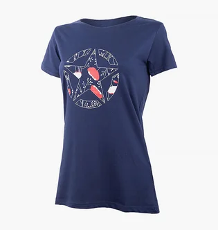 Футболка женская Jeep T-Shirt Star Botanical Print J22W Blue O102614-A184