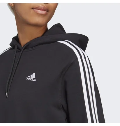 Худи женское Adidas Essentials 3-Stripes French Terry Crop Hoodie Grey Ic8767