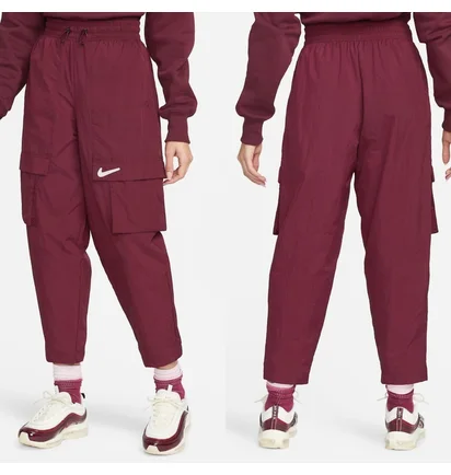 Штаны женские Nike Sportswear Swoosh Mid-Rise Woven Trousers Violet DR5622-638