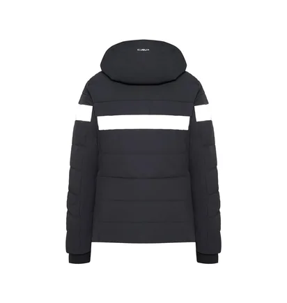 Куртка женская CMP Jacket Zip Hood Mechanical Str Grey 34W4586-U901