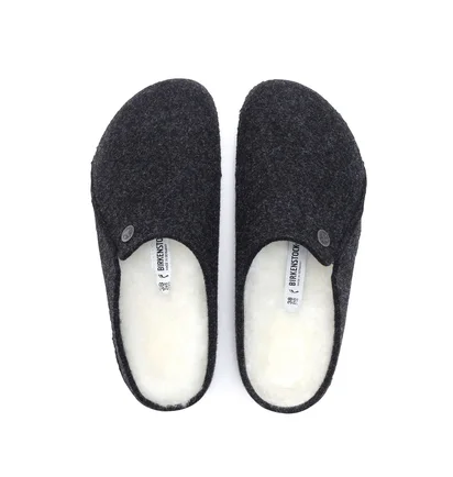 Тапочки чоловічі Birkenstock Zermatt Shearling Wool Felt Slippers Blue 1015090