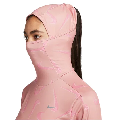 Худі жіноче Nike Dri Fit Swoosh Print Pink FB4952-618