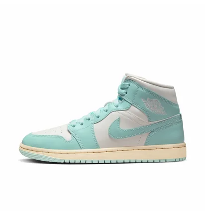 Кроссовки женские Air Jordan 1 Retro Mid Turquoise/White BQ6472-132