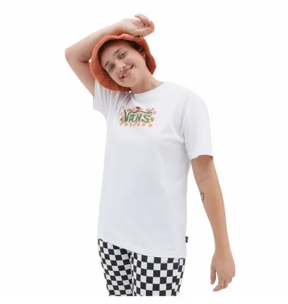 Футболка женская Vans Fruit Checkerboard Box Logo White VN0003V8WHT