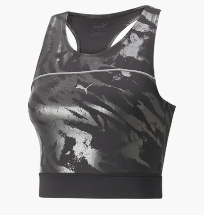 Топ женский Puma High Shine Cropped Running Tank Top Grey 521066-51