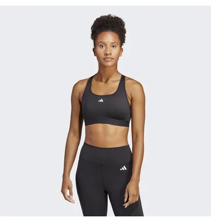 Топ женский Adidas Powerreact Training Medium-Support Bra Black HS7448