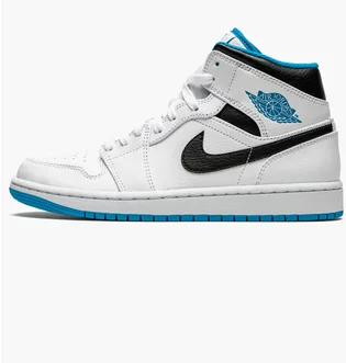 Кроссовки мужские Air Jordan 1 Mid White 554724-141