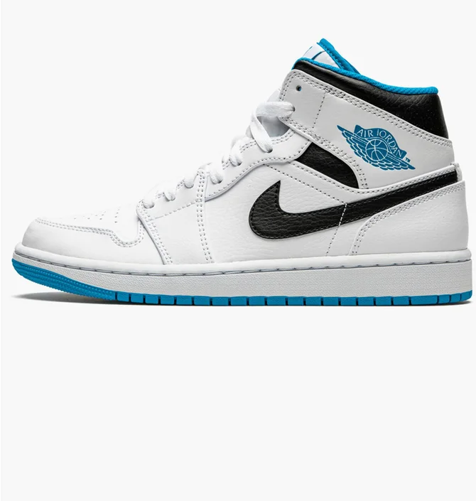 Кроссовки мужские Air Jordan 1 Mid White 554724-141