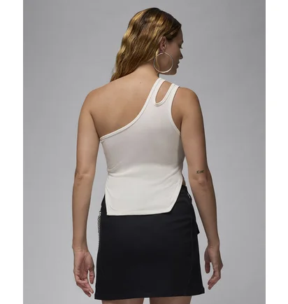 Топ женский Air Jordan Asymmetrical Ribbed Tank Top White FN5798-133