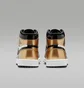 Кроссовки мужские Air Jordan 1 Retro High Golf Patent Gold Toe Black/Gold DQ0660-002