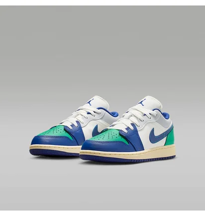Кроссовки детские Air Jordan 1 Low Big Kids Blue/Green 553560-147