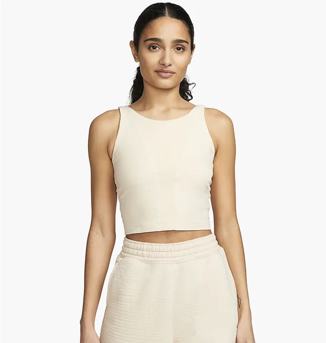 Майка женская Nike W Ny Df Luxe Crop Tanv Beige DV9171-126