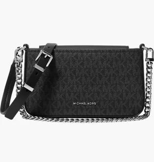 Сумка женская Michael Kors Bryant Small Signature Logo Convertible Pochette Black 32T5SYTU1V-BLACK
