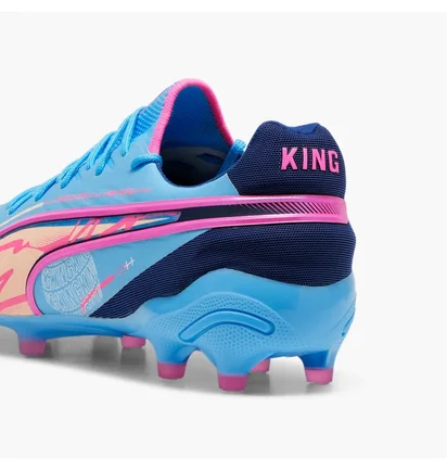 Бутсы унисекс Puma King Ultimate Volume Up Fg/Ag Light Blue 108069-01