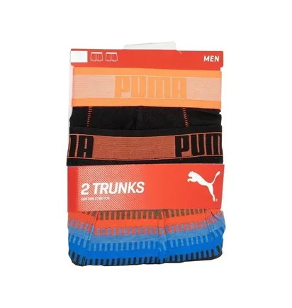 Трусы мужские Puma Worldhood Stripe Trunk Black/Multi (2 шт) 501004001-030